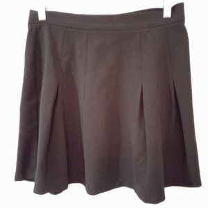 Monteau Large Black Pleated Skater Mini Skirt